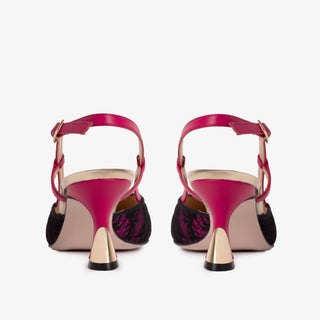 The Bali Fuchsia Leather Slingback Women Sandal - Glamourous Grace