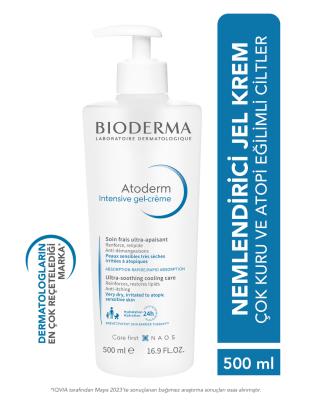 Bioderma Atoderm Intensive Gel Cream - Hypoallergenic Moisturizing Gel Cream for Dry Skin, Fragrance-Free, 16.91 fl oz - Glamourous Grace