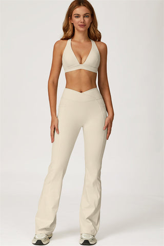 The Glacier Sports Bra Flared Leggings 2-Piece Set