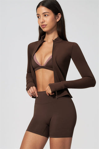 The Seraphine Jacket Sports Bra Shorts 3-Piece Set