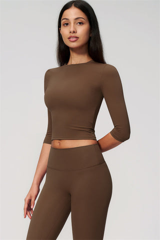 The Natalia Half-Sleeve Top Leggings 2-Piece Set