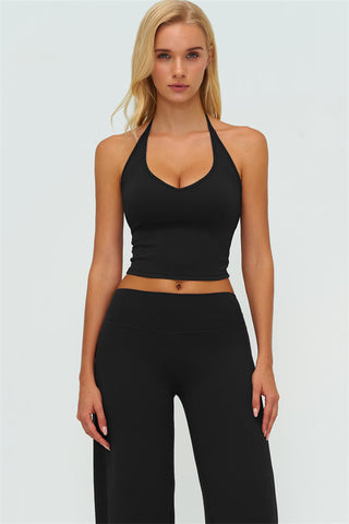 The Twirl Halter Tank Top New Straight Leg Pants 2-Piece Set