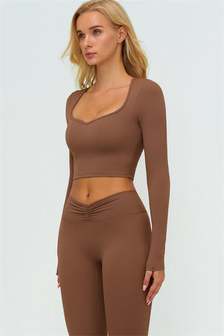 The Lushness Long Sleeve Crop top Leggings 2-Piece Set