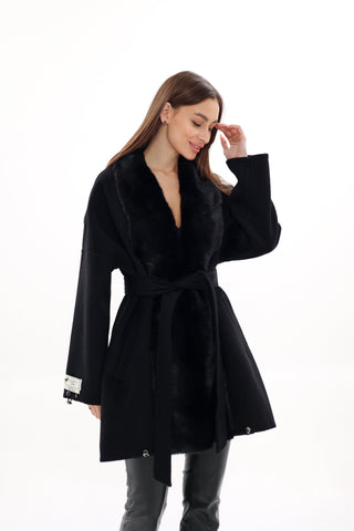 Kopenhagen Fur® Mink Italian Cashmere Wool Coat