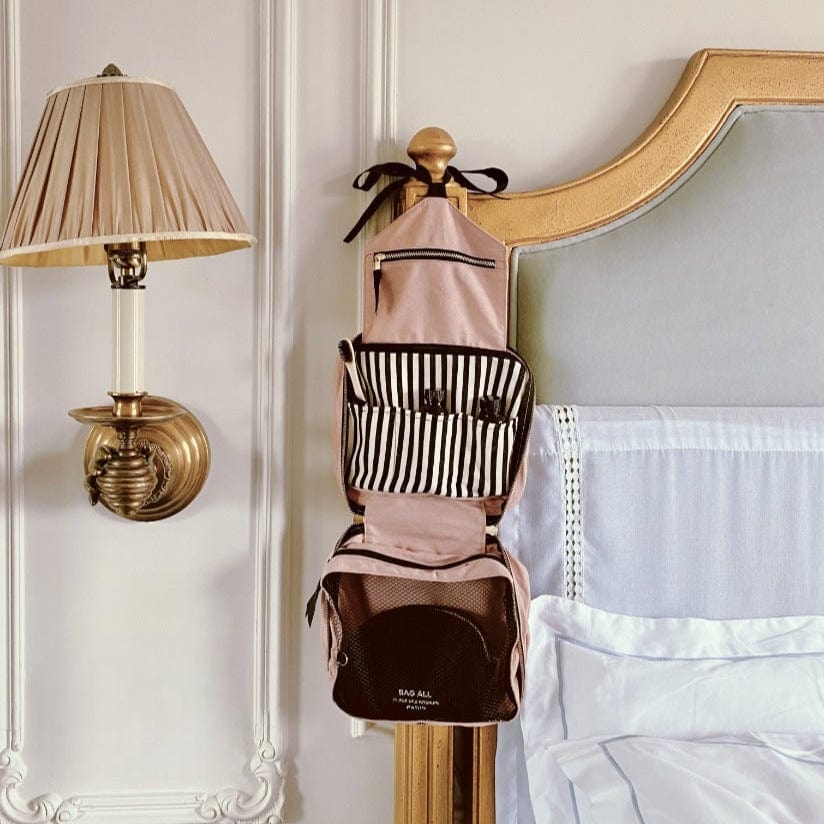 Folding/Hanging Toiletry Case – Pink/Blush - Glamourous Grace