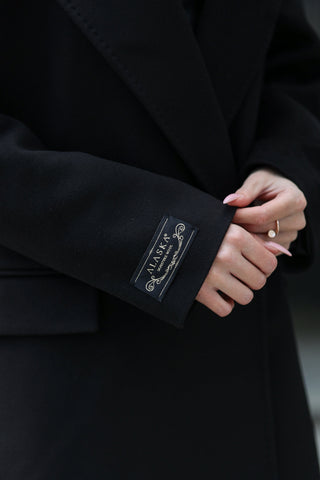 Andie Cashmere Wool Blend Blazer in Black