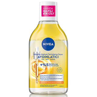 Nivea Micellar Makeup Cleansing Water with 5% Serum - Gentle, Brightening, and Hydrating Makeup Remover for Sensitive Skin - Glamourous Grace