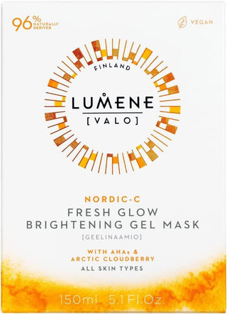 Lumene Brightening Gel Face Mask - Vegan Skincare with Cloudberry Extract & AHA Acids - Glamourous Grace