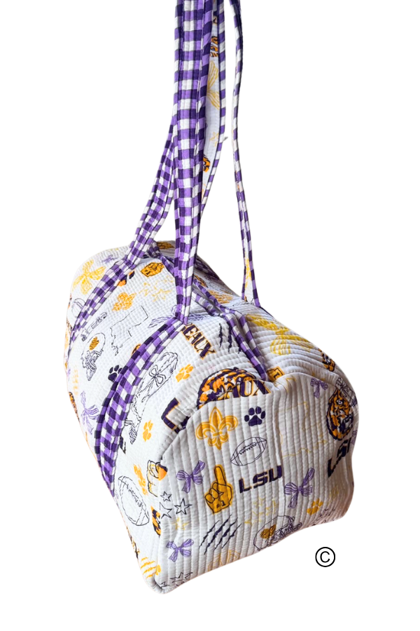 SC - ETA 8/24-9/7 LSU Duffel Bag© - Glamourous Grace