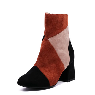 Marino Patchwork Suede Booties