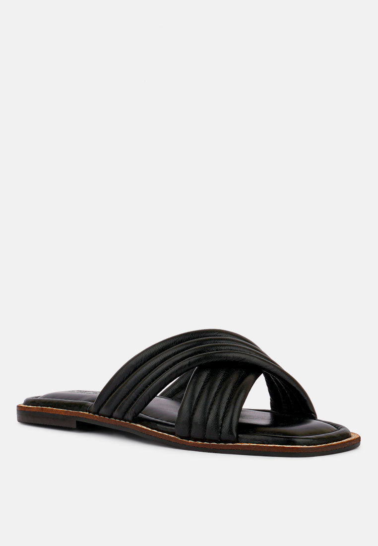 Eura Quilted Leather Flats - Glamourous Grace