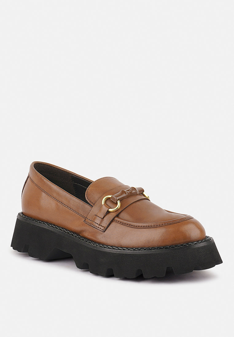 Cheviot Chunky Leather Loafers - Glamourous Grace