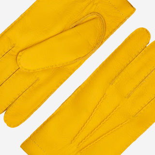 Matteo (yellow) - Italian gloves made of American deerskin leather with cashmere lining - Glamourous Grace