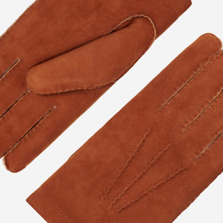 Tommaso - Italian suede leather gloves with luxurious natural sheep fur lining - Glamourous Grace