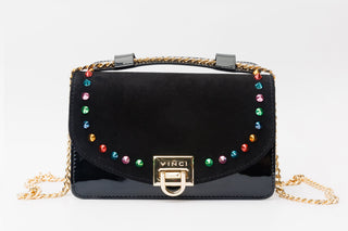 The Caris Black Leather Handbag