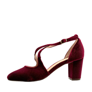 Oren Velvet Mary Jane Heels - Glamourous Grace