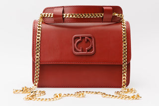 The Maneadero Dark Red Leather Handbag
