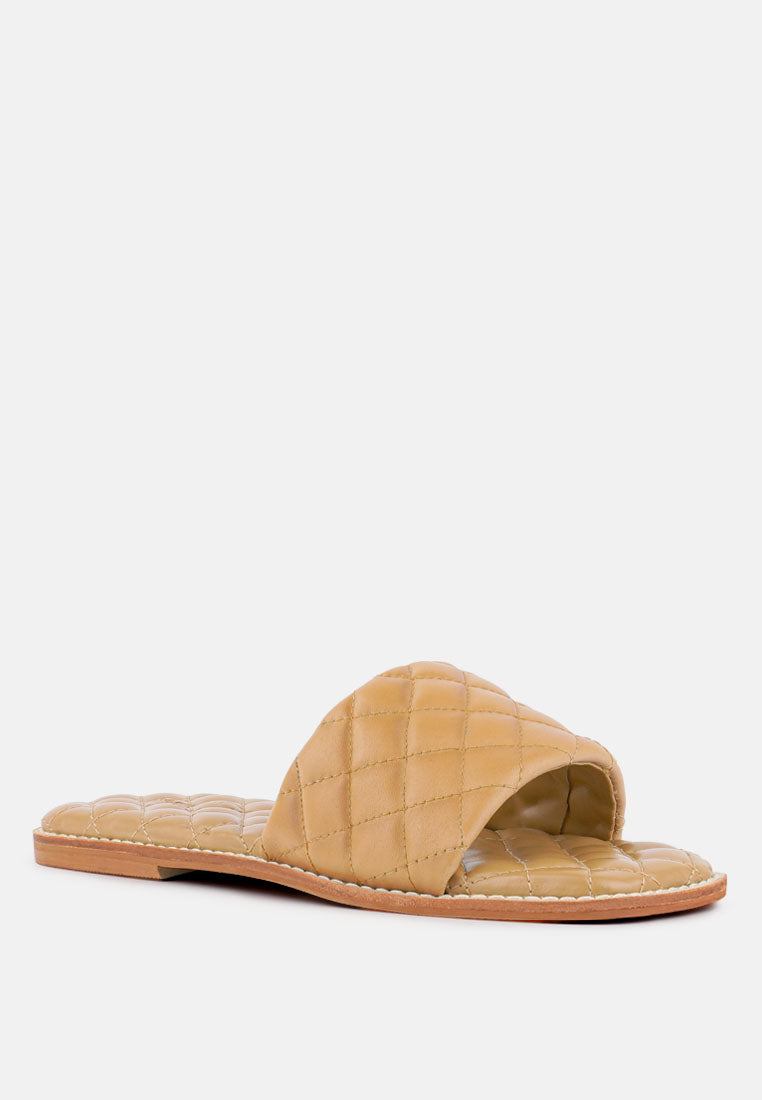 Odalta Handcrafted Quilted Summer Flats - Glamourous Grace