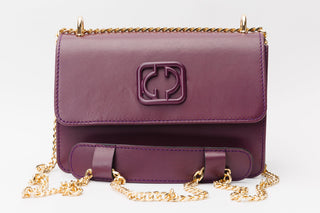 The Maneadero Purple Leather Handbag