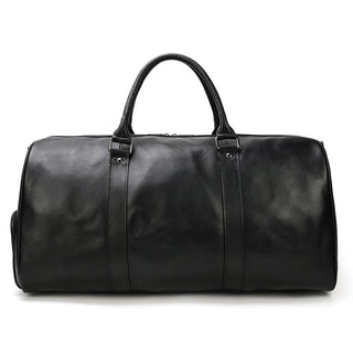 Handmade Full Grain Leather Carry-on Bag, Vintage Men's Travel Duffle & Gym Bag