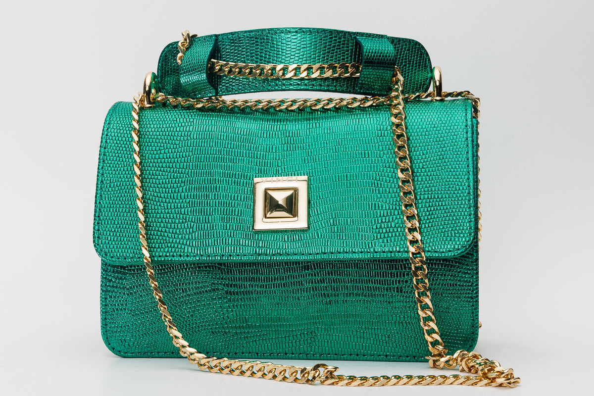 The Maple Green Leather Handbag