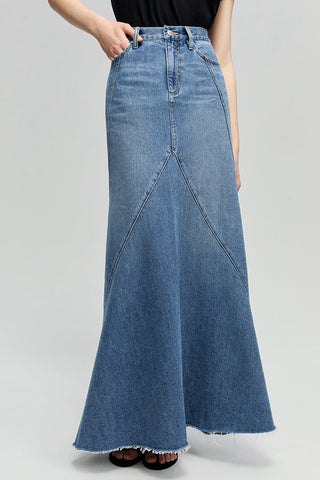 Ocean Wave Denim Skirt HJ821 - Glamourous Grace