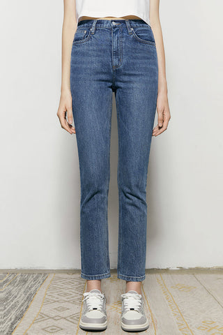 Two Shots High Rise Straight Crop Jeans HJ013 - Glamourous Grace
