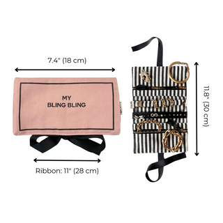 Jewelry Organizer, Travel Pouch – Bling Bling – Pink/Blush - Glamourous Grace