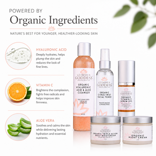 Complete Organic Anti-Wrinkle 5-Step Kit with Vitamin C & SPF 30 - Glamourous Grace