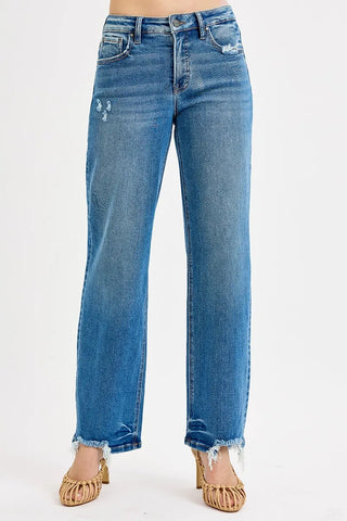 RISEN Mid Rise Relaxed Denim Jeans