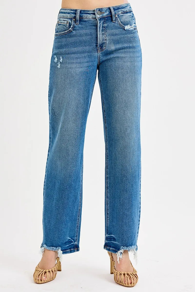 RISEN Mid Rise Relaxed Denim Jeans