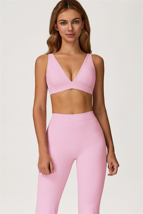 The Axis Sports Bra Flared Leggings 2-Piece Set - Glamourous Grace