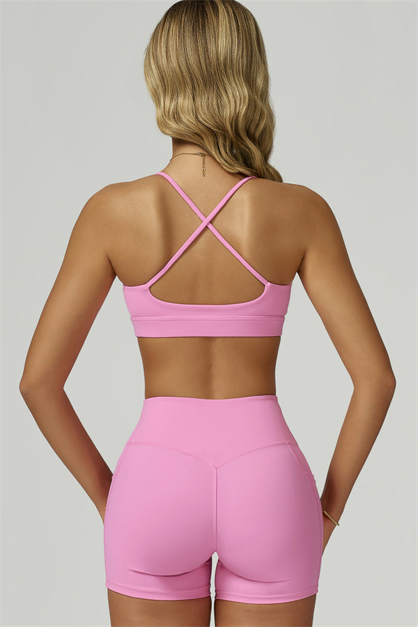 The Flourish Sports Bra Shorts 2-Piece Set - Glamourous Grace