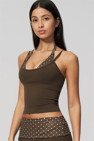 The Enliven Halter Tank Top Straight Leg Pants 2-Piece Set
