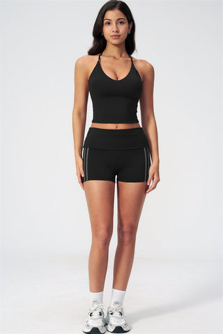 The Evoke Crop Top Shorts 2-Piece Set