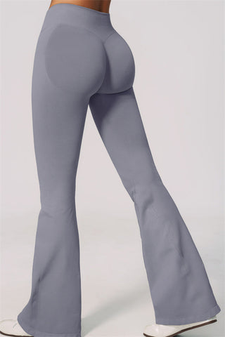 The Velvetine Halter Sports Bra Flared Leggings 2-Piece Set