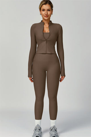 The Burst Jacket Sports Bra Leggings 3-Piece Set