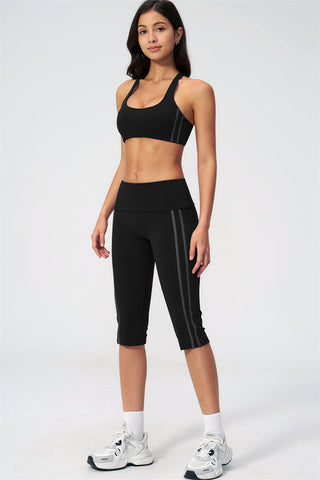 The Evoke Racerback Sports Bra Capri Leggings 2-Piece Set