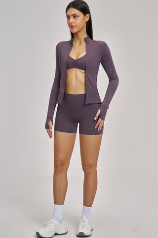 The Swoon Jacket Sports Bra Shorts 3-Piece Set