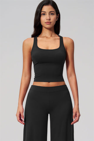 The Revive Crop Top Straight Leg Pants 2-Piece Set