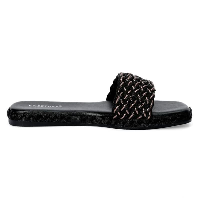Lyra - Black Slip-Ons - Glamourous Grace