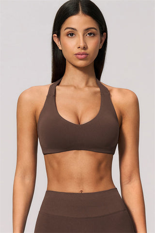 The Velvetine Halter Sports Bra Shorts 2-Piece Set