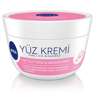 Nivea Facial Moisturizer: Skin Tone Evening Cream with Pearl Extract & SPF 15 - 24 Hour Hydration, Dark Spot Prevention - Glamourous Grace