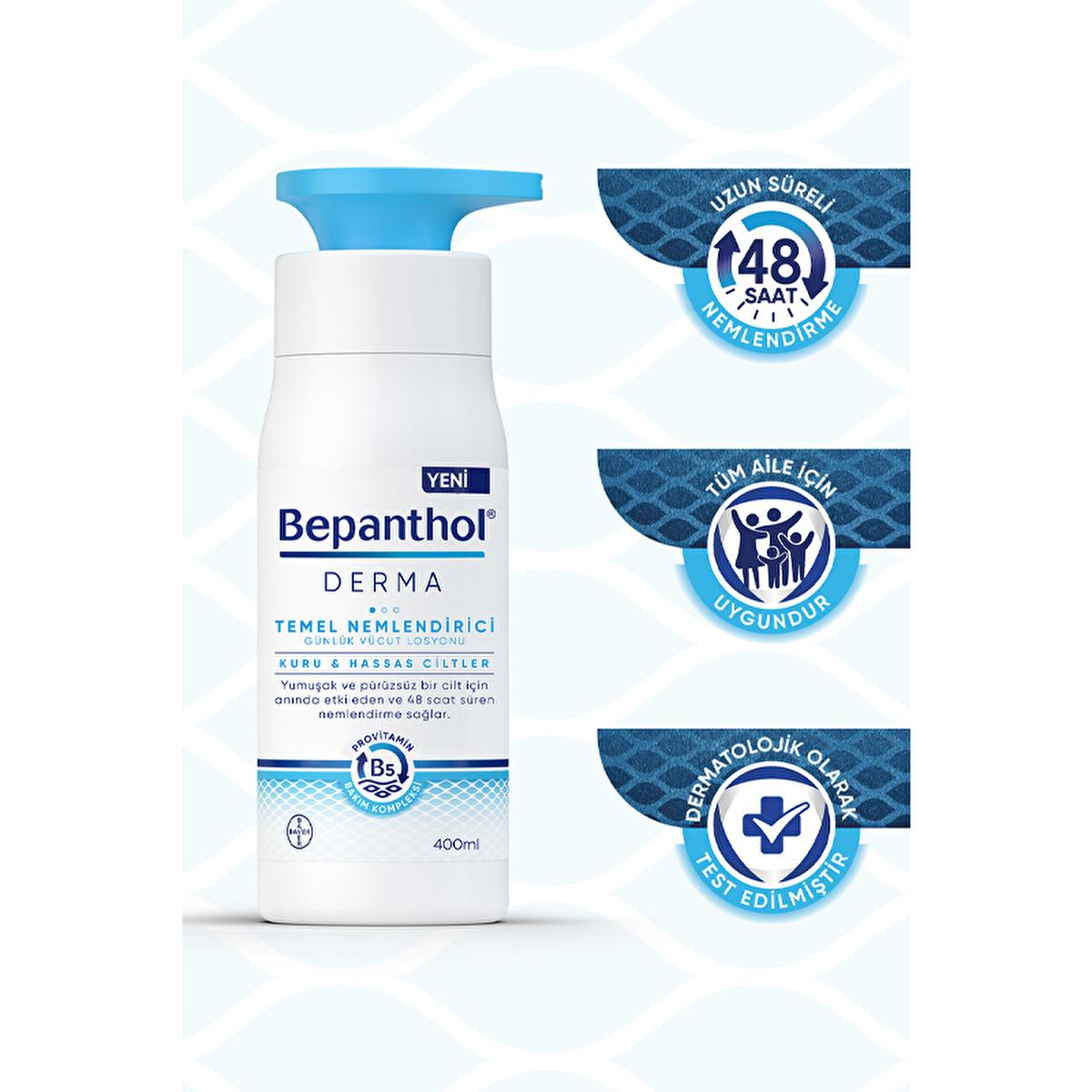 Bepanthol Derma: Hydrating Body Lotion for Dry, Sensitive Skin - Fast Absorbing, Non-Greasy - 13.53 fl oz - Glamourous Grace
