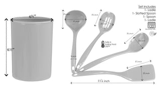 6pc Utensil Set, Pink