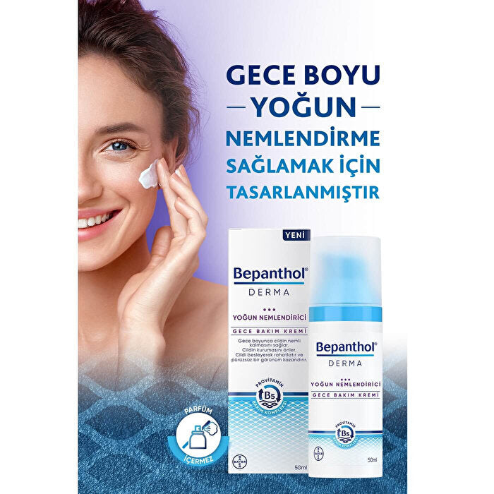 Bepanthol Derma Intensive Moisturizing Night Cream 50ml - Hydrating Formula - Glamourous Grace