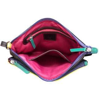 Double Zip Multi Color Crossbody
