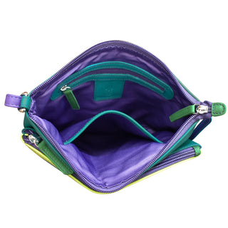Double Zip Multi Color Crossbody