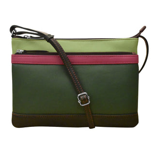 Double Zip Multi Color Crossbody