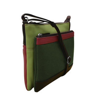 Double Zip Multi Color Crossbody